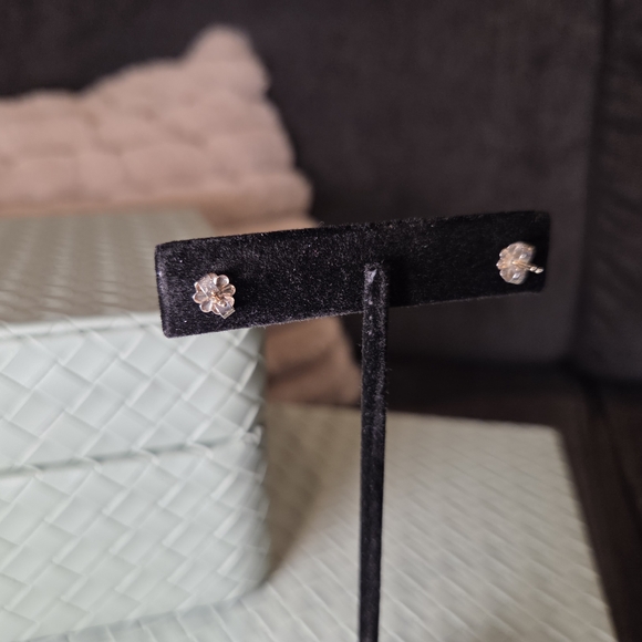 Genuine Tiffany & Co. Bowtie Stud Earrings Set In Sterling Silver - Picture 3 of 8